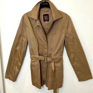 Italian Custom Made Rain Jacket Trendy Khaki Tan Color